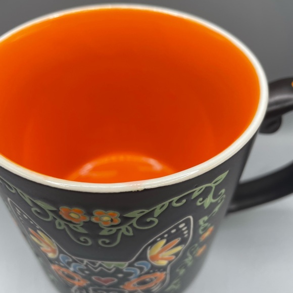 Eli + Ana Halloween Day of the Dead Timmy The Dog Mug Floral NEW - Picture 2 of 4